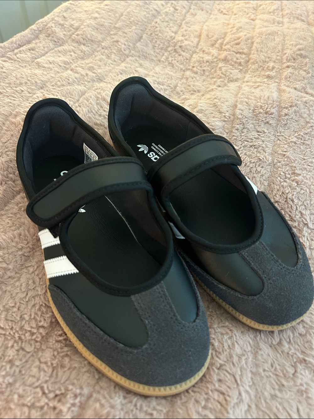 adidas Black White Mary Jane Athletic Shoes